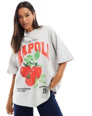 ASOS Oversized T-Shirt With Napoli Tomato Graphic - Red