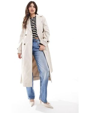 Mango Longline Core Trench Coat - Blue