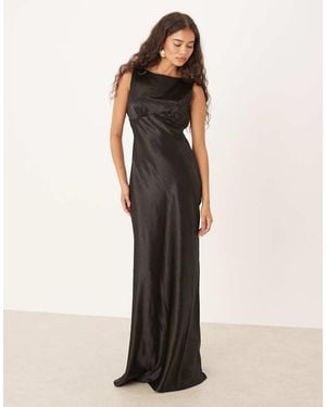 True Decadence Cowl Back Maxi Dress - Black