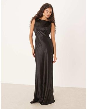 True Decadence Cowl Back Maxi Dress - Black
