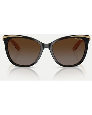 Ralph Gafas De Sol Estilo Ojo De Gato Polarizadas Con Lente Marrón En - Negro