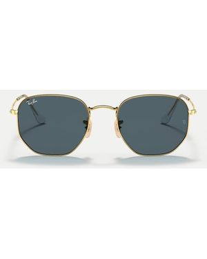 Ray-Ban Hexagonal Flat Lenses Irregular Sunglasses With Lens - Blue