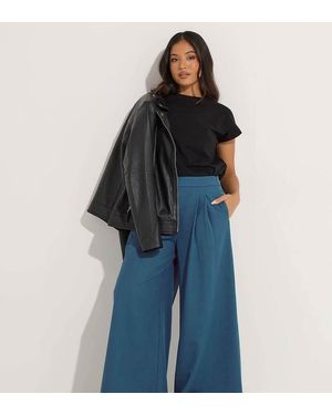 PixieGirl Petite Pleated Palazzo Trousers - Blue