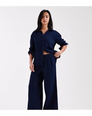 Only Petite Pantalones Azul Marino De Pernera Ancha De Sirsaca De (Parte De Un Conjunto)