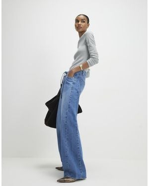 River Island Drawstring Balloon Leg Jeans - Blue