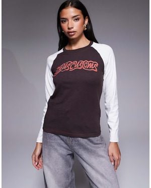 Deus Ex Machina Rocca Raglan Long Sleeve T-shirt - Purple