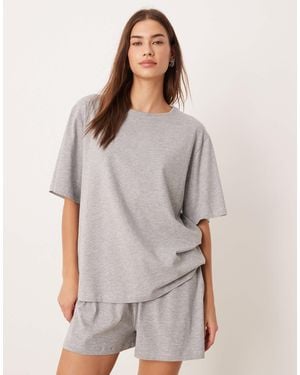 ASOS Mix & Match Cotton Pajama Shorts - Gray