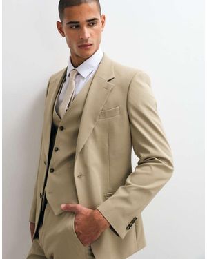 ASOS Skinny Suit Blazer - Natural