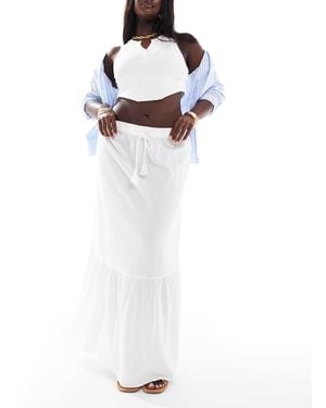 Vero Moda Boho Maxi Skirt - White
