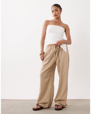 Miss Selfridge Tailored Pull On Trouser - Natural