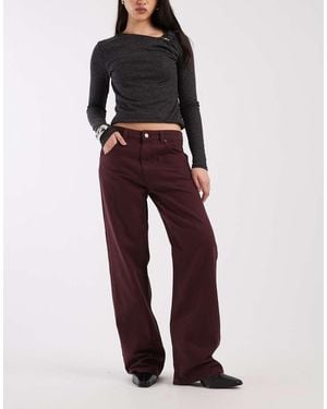 ASOS Vaqueros De Talle Bajo Y Corte Holgado De -Rojo