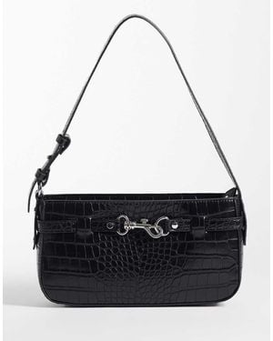 Abercrombie & Fitch Y2k Shoulder Bag With Hardware Detail - Black