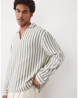 ASOS Oversized Overhead Stripe Shirt - Gray