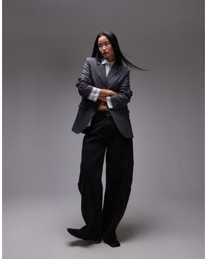TOPSHOP Single Button Tailored Blazer - Grey