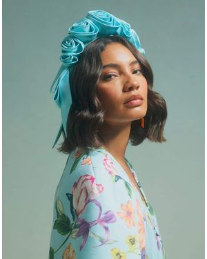 River Island Premium Rose 3D Floral Headband - Green
