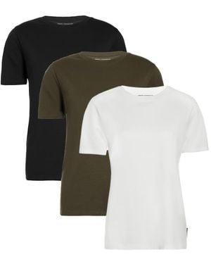 French Connection 3 Pack Cotton Crew Neck T-Shirts - Black
