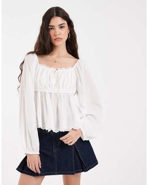 Levi's Top De Estilo Mesonera Boho - Blanco