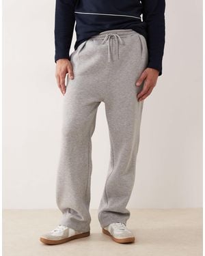 ASOS Wide Leg sweatpants With Pinched Hem - Grey