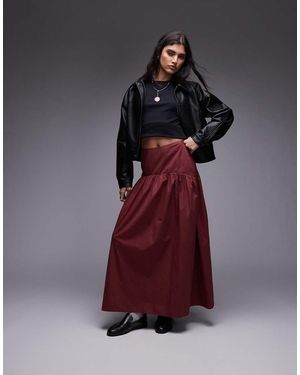 ASOS Drop Waist Maxi Skirt - Purple