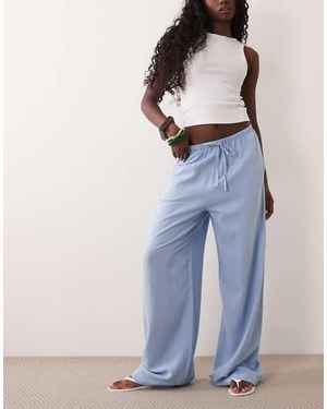 ASOS Wide Leg Trouser - Blue