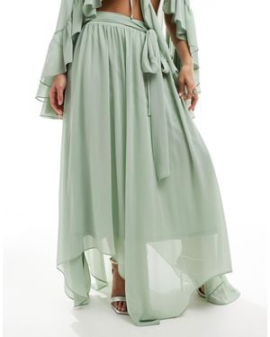 TFNC London Maxi Skirt - Green