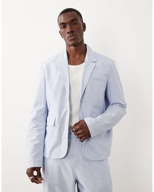 Farah Archive biggs Co-ord Stripe Blazer - White