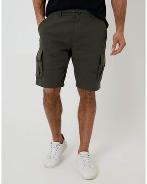 Threadbare Cotton Cargo Shorts - Black