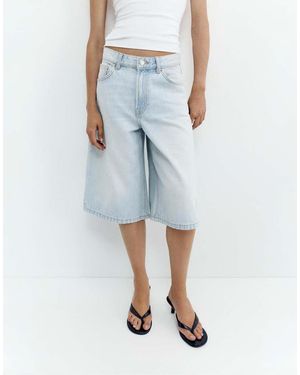 Pull&Bear Low-Rise Jorts - Blue