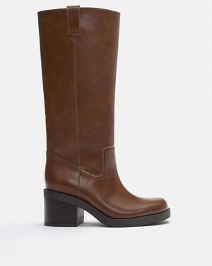 Pull&Bear High-Heel Boots - Brown