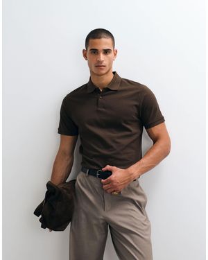 ASOS – basic-polohemd aus pikee - Schwarz