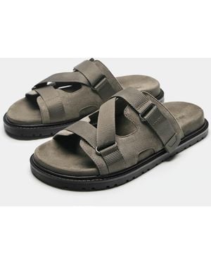 Pull&Bear Sandales techniques - taupe - Gris