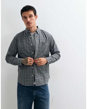 Gap Oxford Checked Shirt - Grey