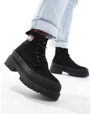 Tommy Hilfiger Stivali Con Plateau - Nero