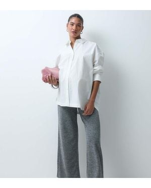 Vero Moda Jersey Broek Met Wijde Pijpen - Wit
