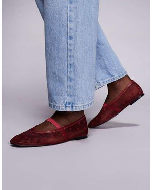 Public Desire Cove Hearts Ballet Flats - Blue