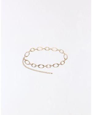 Bershka – ring-kettengürtel - Weiß