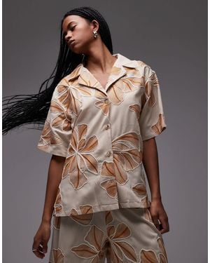 TOPSHOP Resort Shirt - Brown