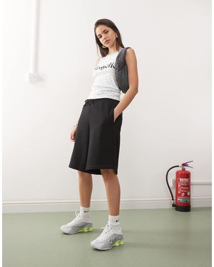 Collusion Longline Sweat Shorts - White