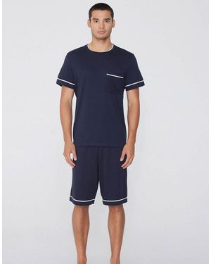 Tezenis Short Pyjamas With Pocket - Blue