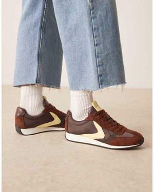 ASOS Daily Lace Up Runner Trainers - Natural