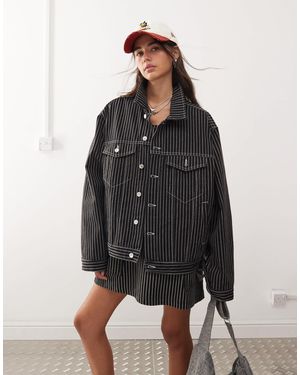 Collusion – trucker-jeansjacke - Schwarz