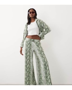 Juicy Couture Exclusive Velour Diamante Logo Wide Leg joggers Co-ord - White