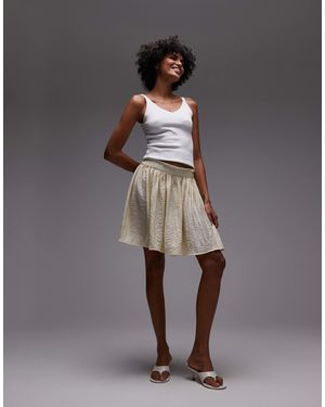 TOPSHOP Flippy Crinkle Mini Skirt - Gray