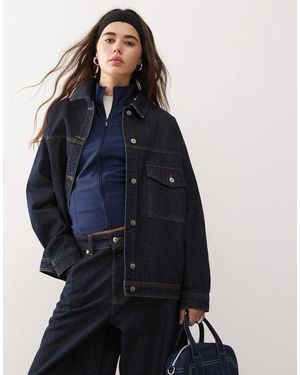 Collusion Oversized Denim Shacket - Blue