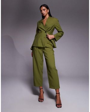 River Island Straight Leg Trousers - Green