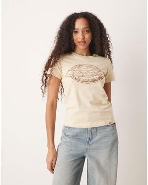 Dickies Apac wicking - t-shirt court à grand logo centré horizontal - blanc cassé - Neutre