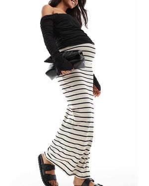 Mama.licious Mamalicious Maternity Jersey Over The Bump Maxi Skirt - White