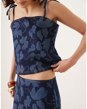 ASOS Denim Micro Skirt Co-ord - Blue