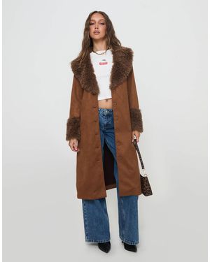 Princess Polly Mid-länge-jacke - Natur