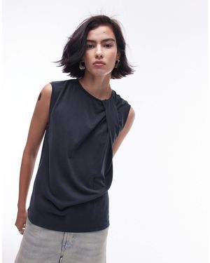 TOPSHOP – tanktop aus superweichem cupro - Blau